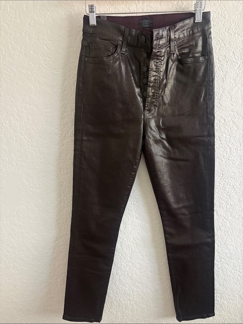 Citizens Of Humanity Black Coated Skinny Jeans